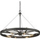 Vaughn 6 Light 33 inch Natural Black Pendant Ceiling Light, Large